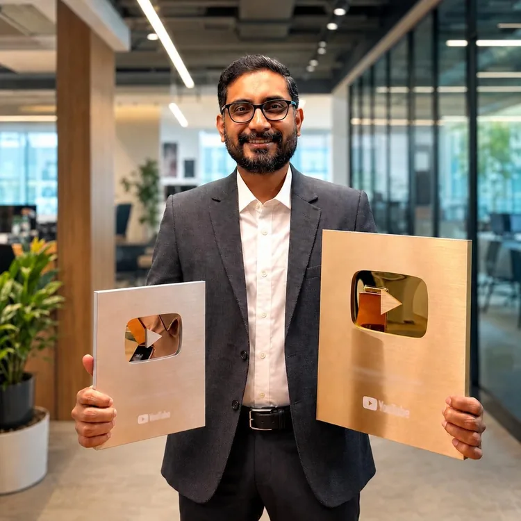 YouTube Gold and Silver Play Buttons awarded to Gleneagles Hospitals India